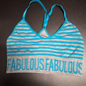 Just Be Gray and Blue Athletic Top